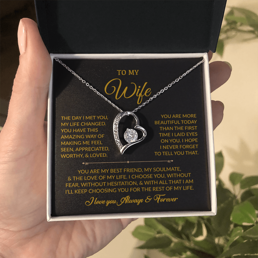 To My Wife Necklace, Gift For Wife, Anniversary Gift For Wife, Necklace For Wife