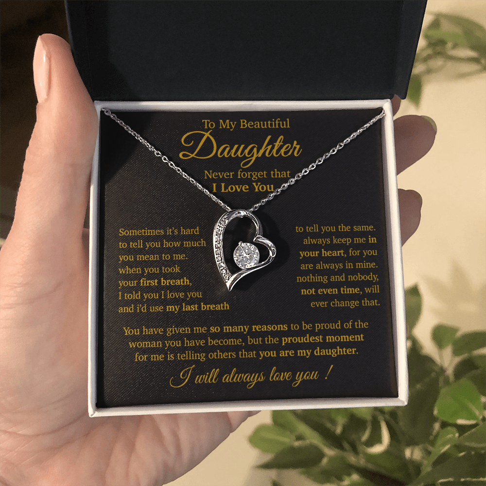 To My Daughter Necklace, Daughter Father Necklace, Daughter Gift From Dad, Mom 8_11
