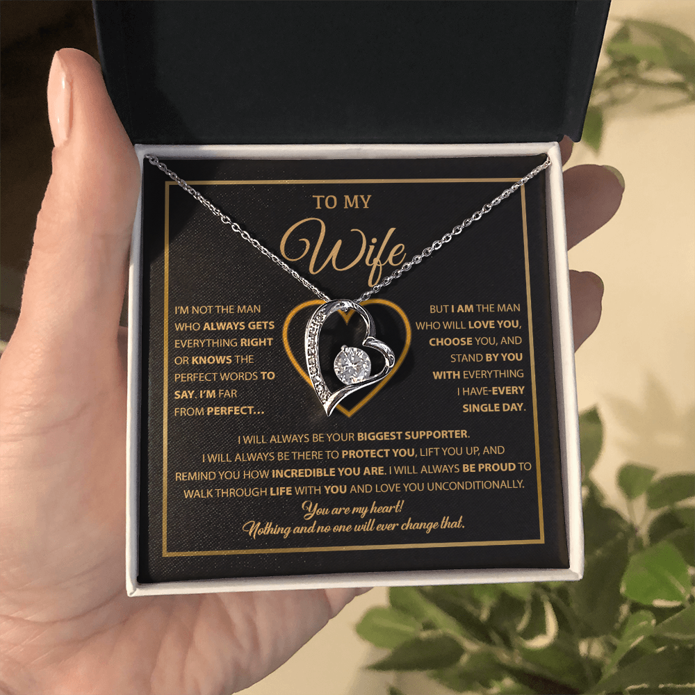 To My Wife Necklace, Gift For Wife, Anniversary Gift For Wife, Necklace For Wife 15_1_Gold
