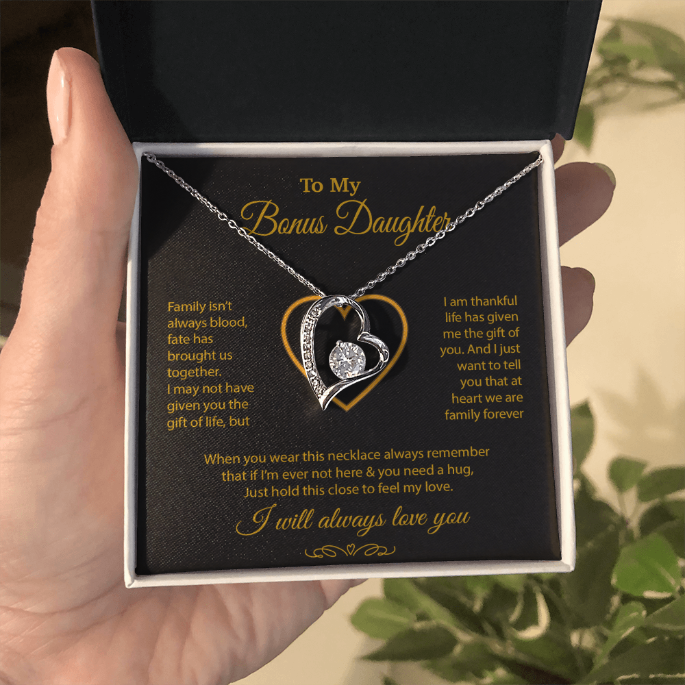 To My Bonus Daughter Necklace, Gift for Bonus Daughter, Step Daughter Birthday 28_9