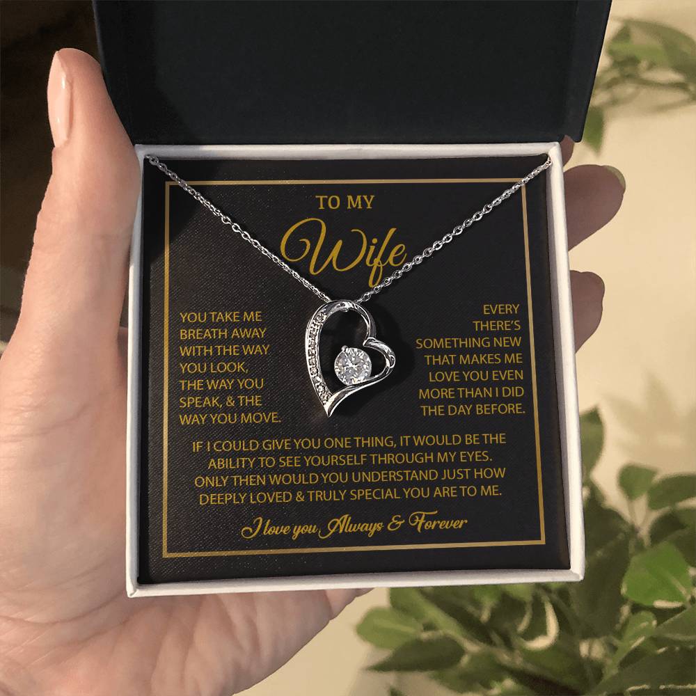 To My Wife Necklace, Gift For Wife, Anniversary Gift For Wife, Necklace For Wife 25_7_Gold