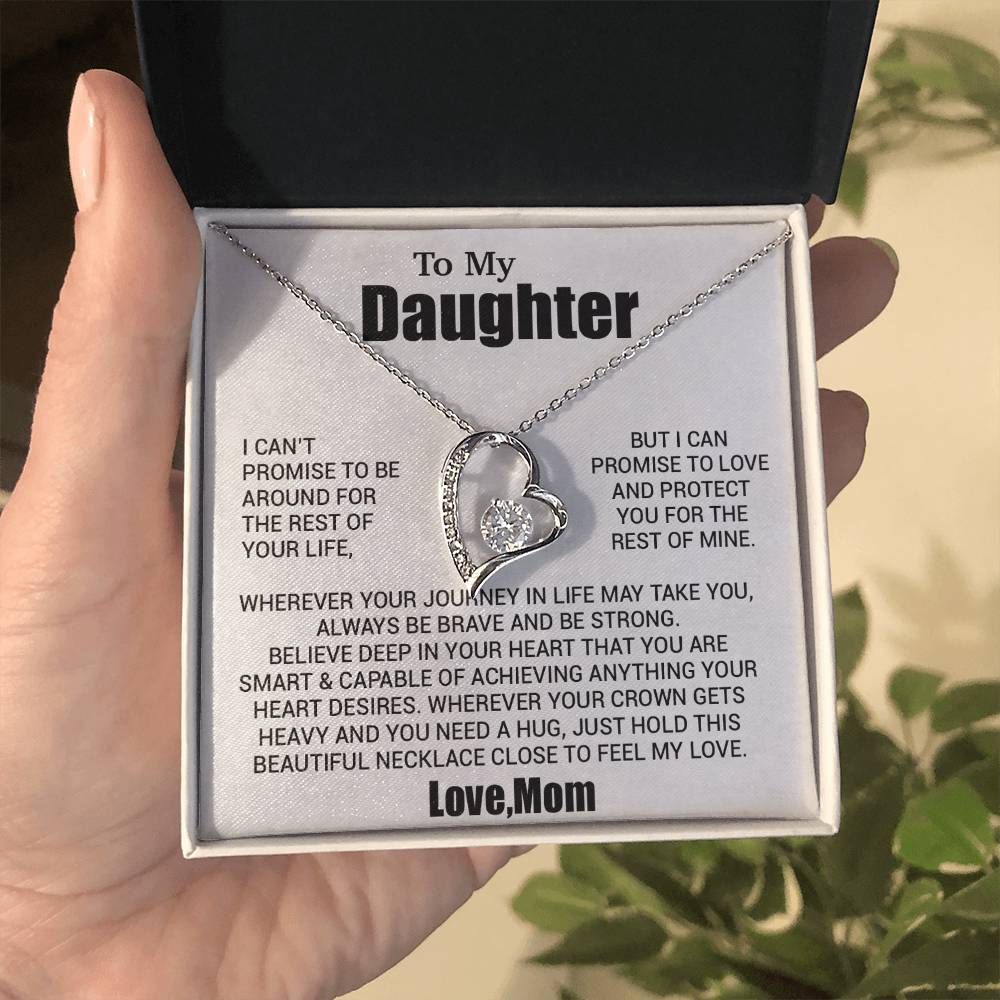 To My Daughter Necklace, Daughter Mother Necklace, Daughter Gift From Mom 24_8_White