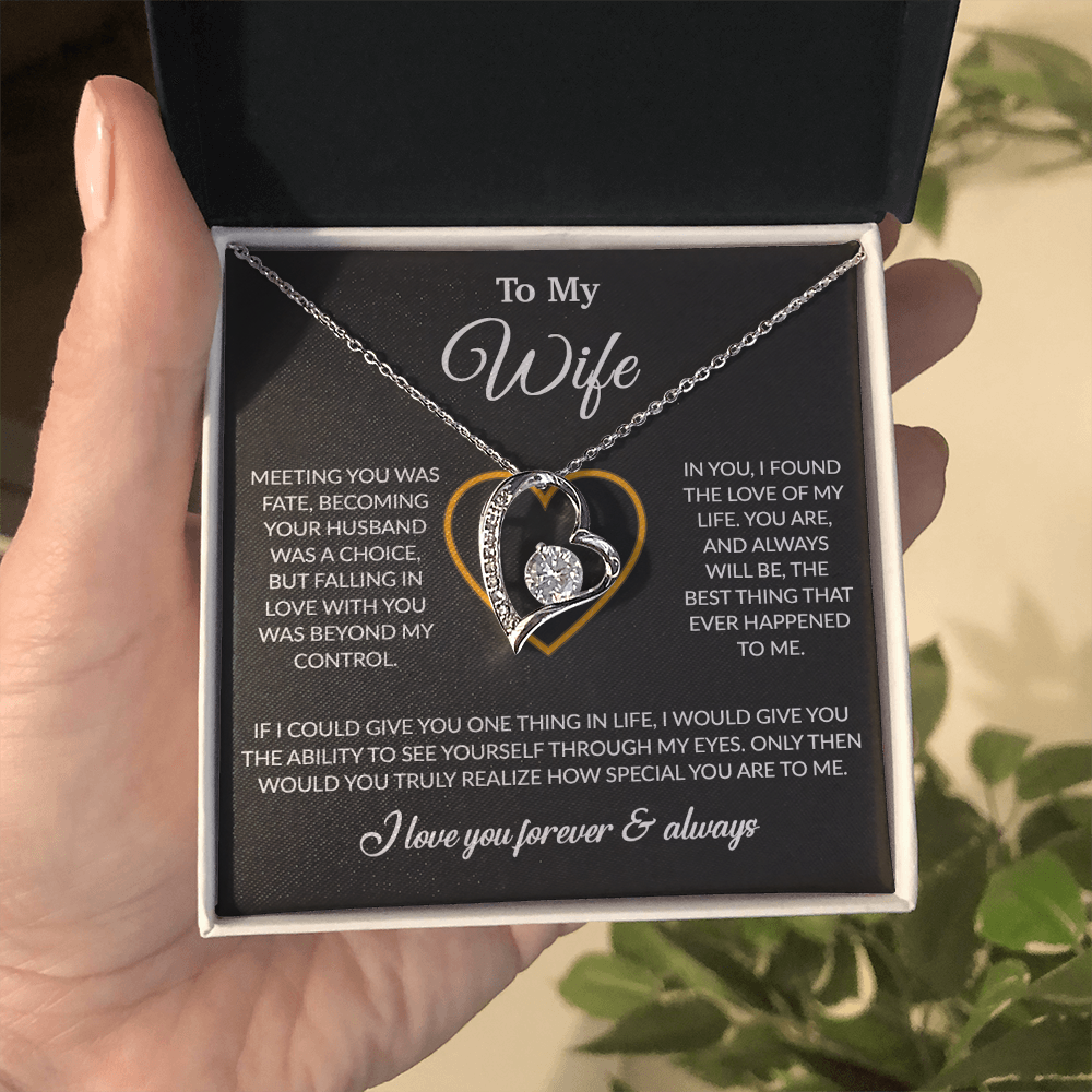 To My Wife Necklace, Gift For Wife, Anniversary Gift For Wife, Necklace For Wife 25_2_Black