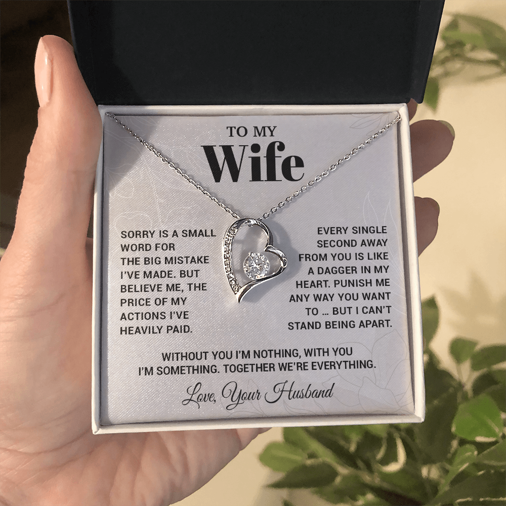 To My Wife Necklace, Christmas Gifts For Women, Anniversary Gift For Wife 16_10_White