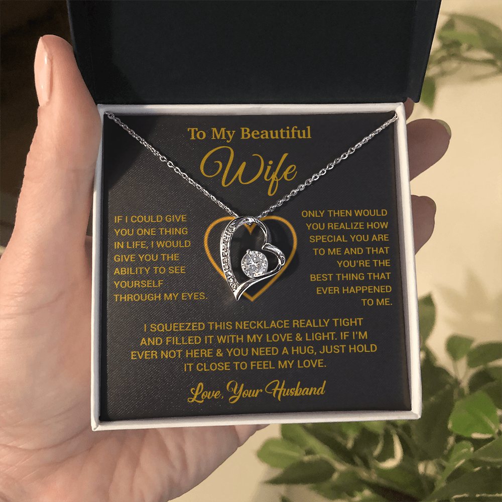 To My Wife Necklace, Gift For Wife, Anniversary Gift For Wife, Necklace For Wife 26_5_Gold