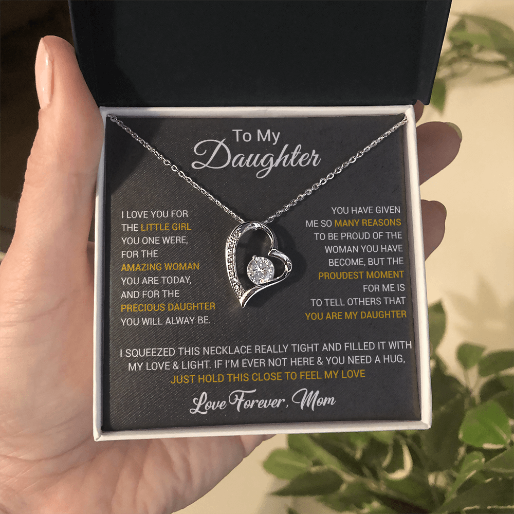 To My Daughter Necklace, Daughter Mother Necklace, Daughter Gift From Dad, Mom 1_10