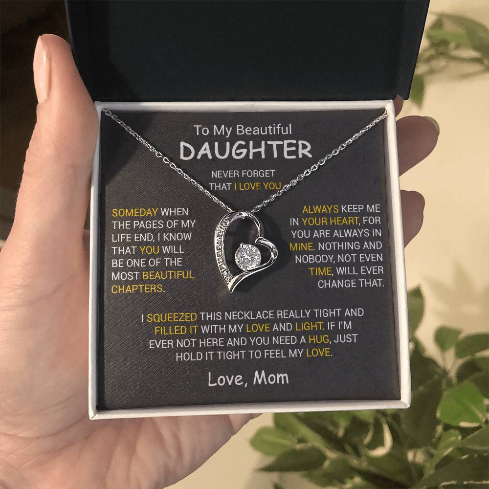 To My Daughter Necklace, Daughter Mother Necklace, Daughter Gift From Dad, Mom 6_12