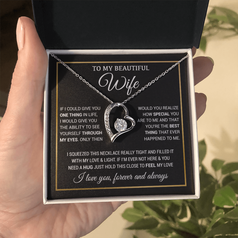 To My Wife Necklace, Christmas Gifts For Women, Anniversary Gift For Wife 5_11_Black