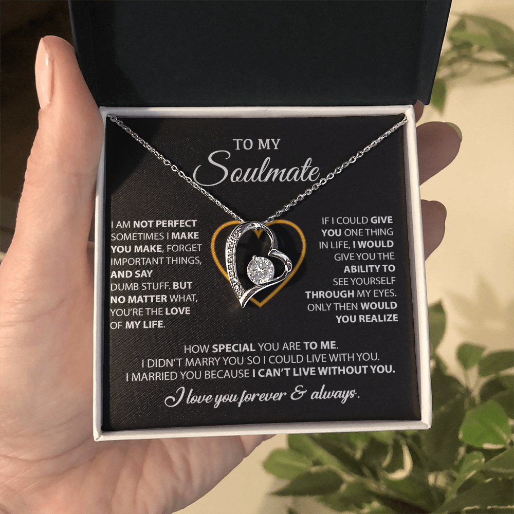 To My Soulmate Necklace, Gift For Wife From Husband, Valentines Gift For Wife 12_2_Black