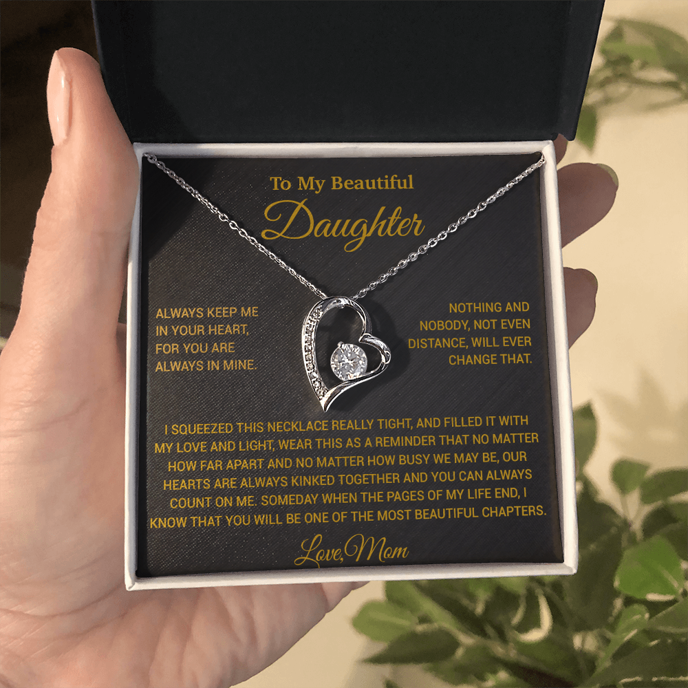 To My Daughter Necklace, Daughter Mother Necklace, Daughter Gift From Mom 9_6_Gold