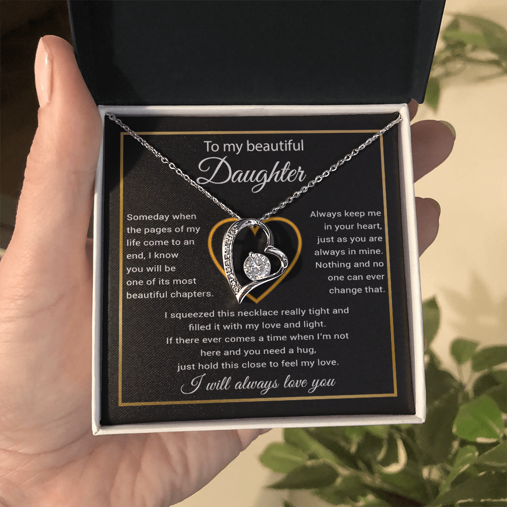 To My Daughter Necklace, Gift For Daughter From Dad, Daughter Father Necklace 28_11_Black