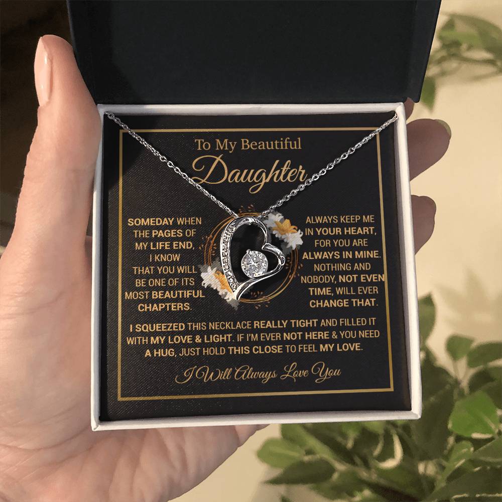 To My Daughter Necklace, Gift for Daughter from Dad,Mom, Daughter Mother Necklace