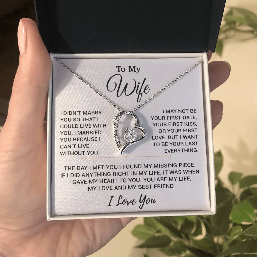 To My Wife Necklace, Christmas Gifts For Women, Anniversary Gift For Wife 16_11_White