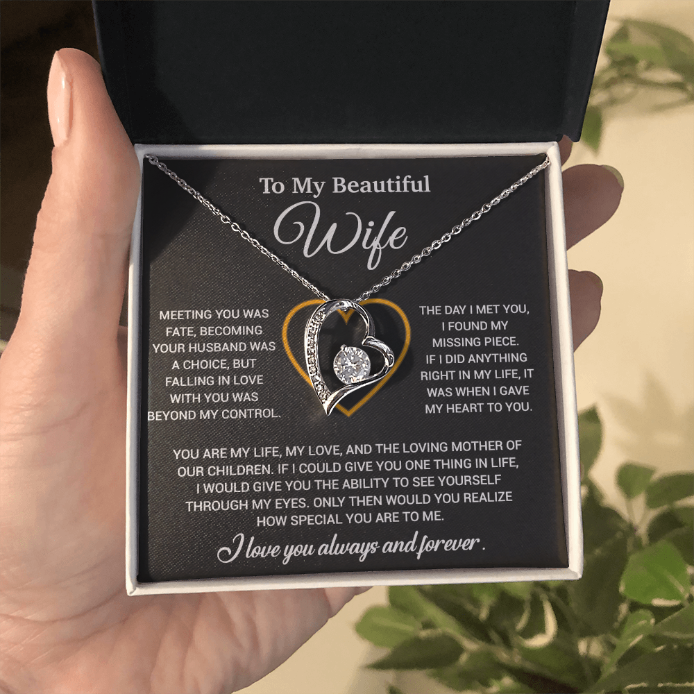 To My Wife Necklace, Christmas Gifts For Women, Anniversary Gift For Wife 10_12_Black