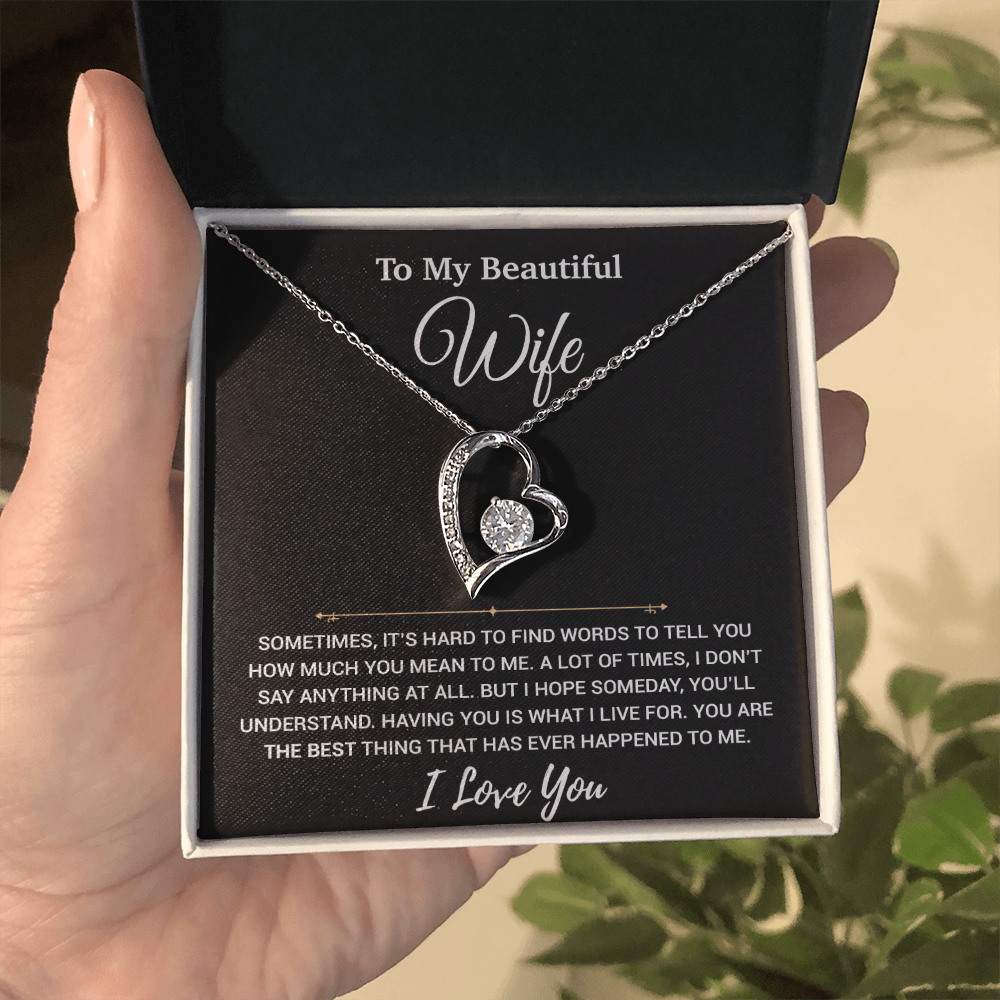 To My Wife Necklace, Christmas Gifts For Women, Anniversary Gift For Wife 20_11_Black