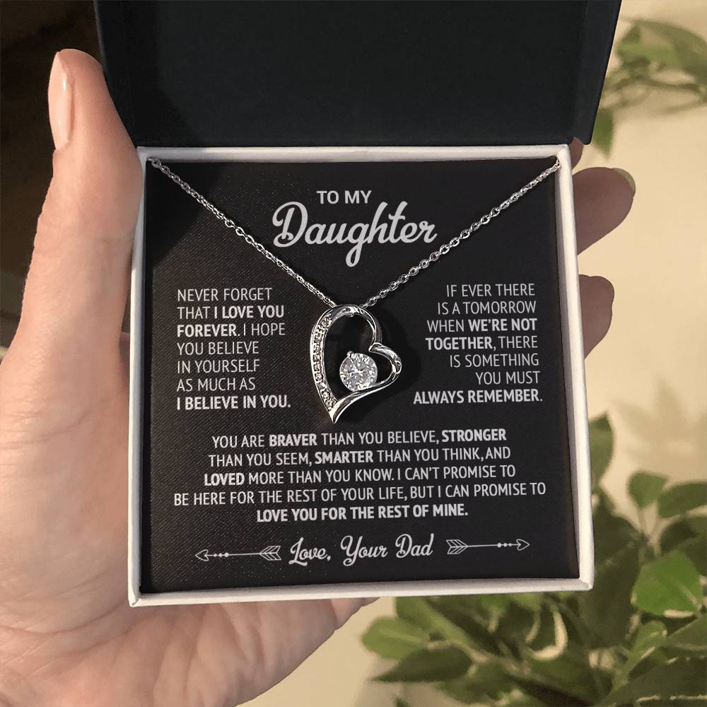 To My Daughter Necklace, Daughter Father Necklace, Daughter Gift From Dad1