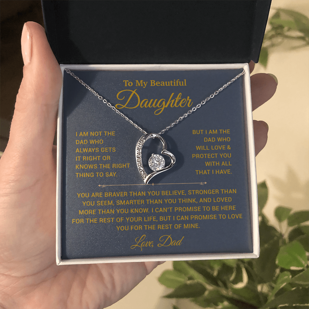 To My Daughter Necklace, Gift for Daughter from Dad, Father Daughter Necklace
