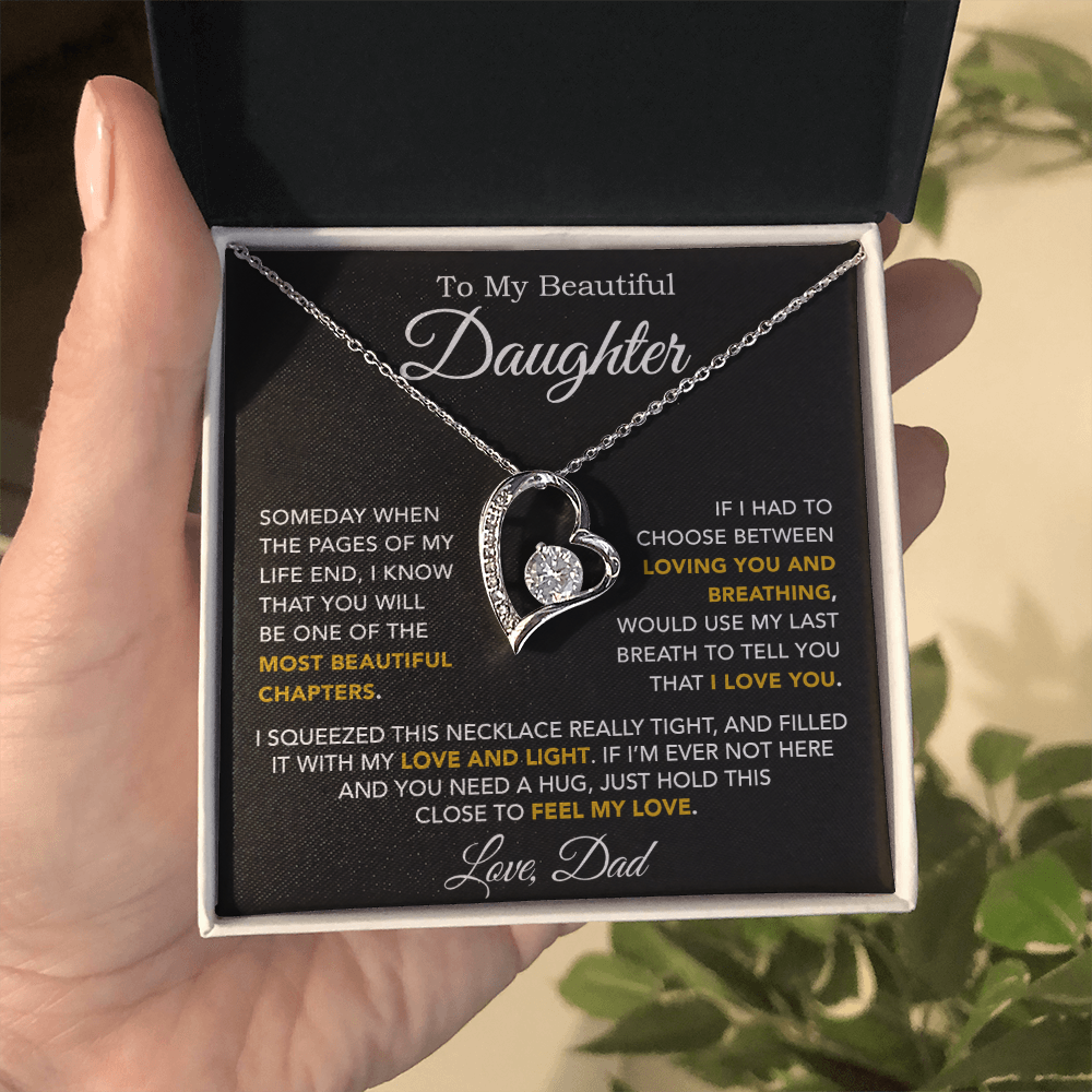 To My Daughter Necklace, Daughter Father Necklace, Daughter Gift From Dad 3_10