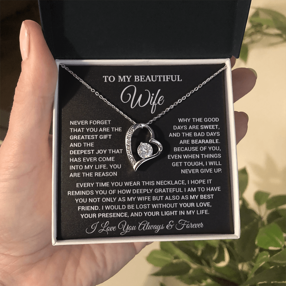 To My Wife Necklace, Christmas Gifts For Wife, Anniversary Cute Gift For Wife_16_9_Black
