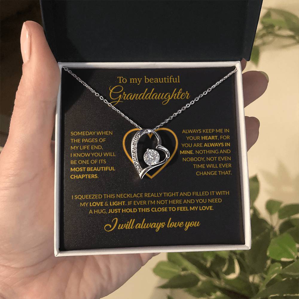 To My Granddaughter Necklace, Birthday Gift For Granddaughter From Grandpa 5_12_Gold