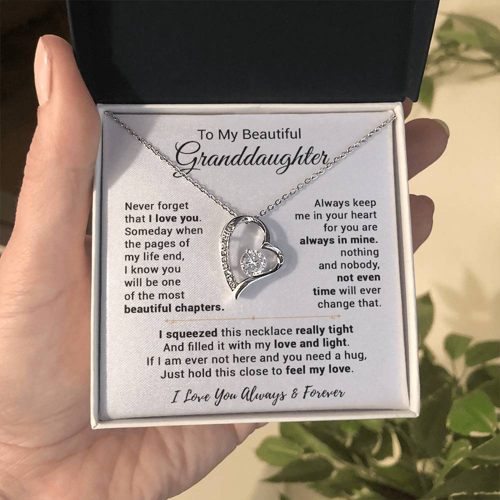 To My Granddaughter Necklace, Birthday Gift For Granddaughter, Birthday Gifts 13_9