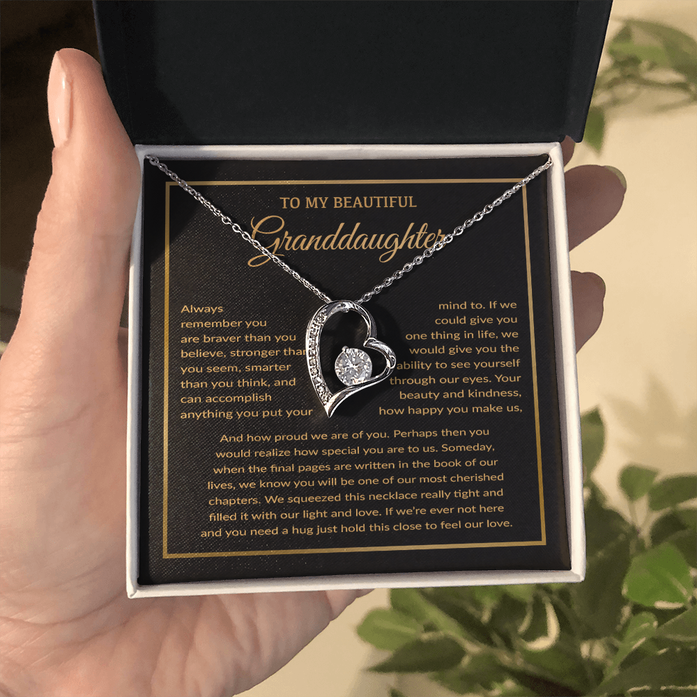 To My Granddaughter Necklace, Birthday Gift For Granddaughter, Birthday Gifts 10_1