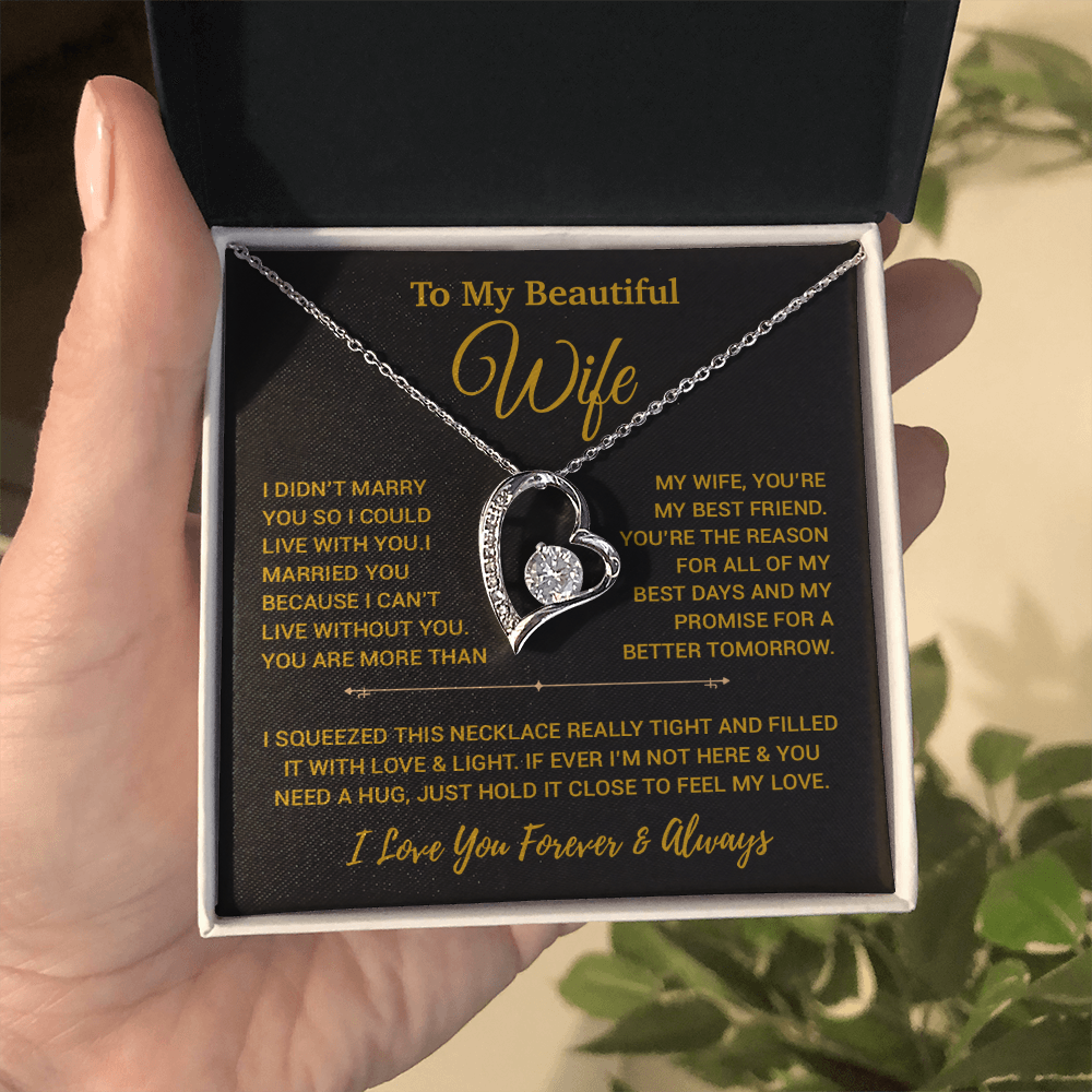 To My Wife Necklace, Vanlentines Gifts For Women, Anniversary Gift For Wife 15_1_Gold