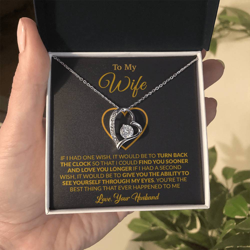 To My Wife Necklace, Gift For Wife, Anniversary Gift For Wife, Necklace For Wife 13_1_Gold