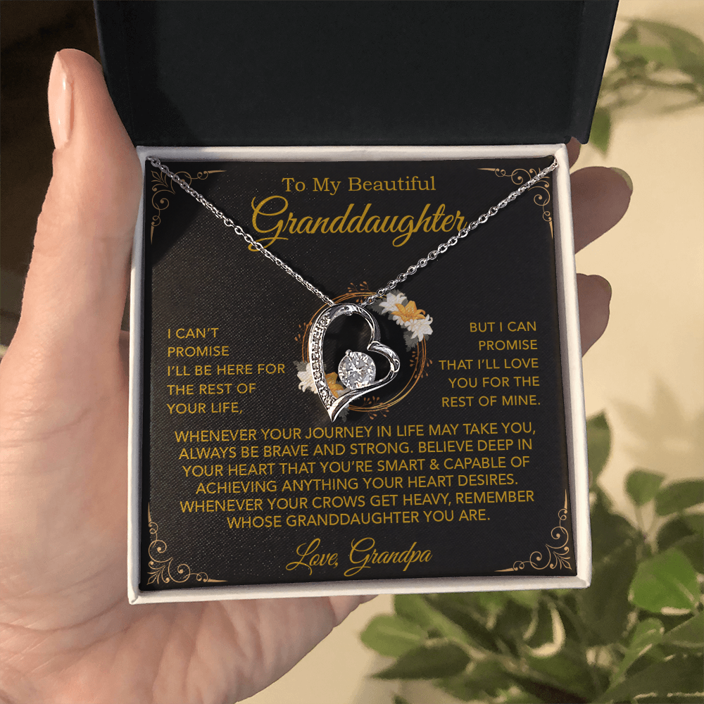To My Granddaughter Necklace, Xmas Birthday Gift For Granddaughter From Grandpa 24_9