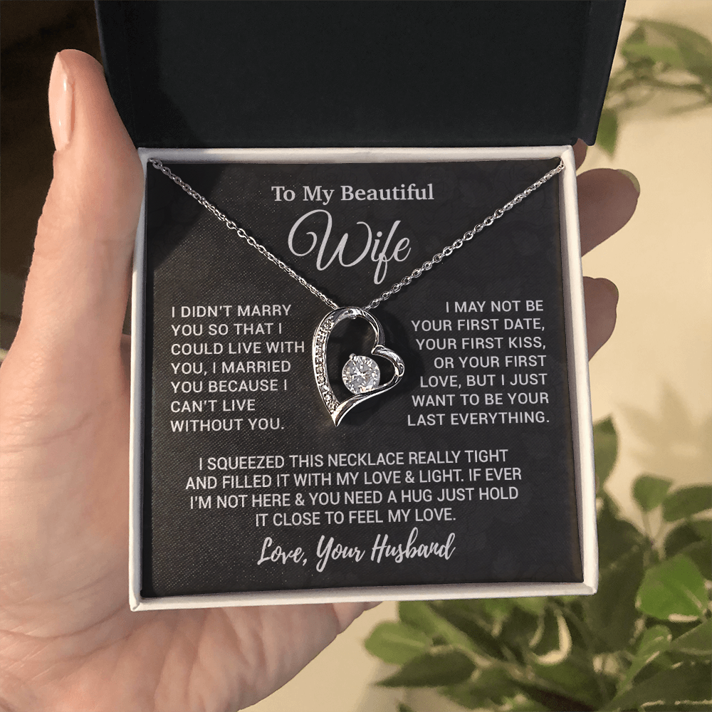 To My Wife Necklace, Christmas Gifts For Women, Anniversary Gift For Wife 23_9_Black