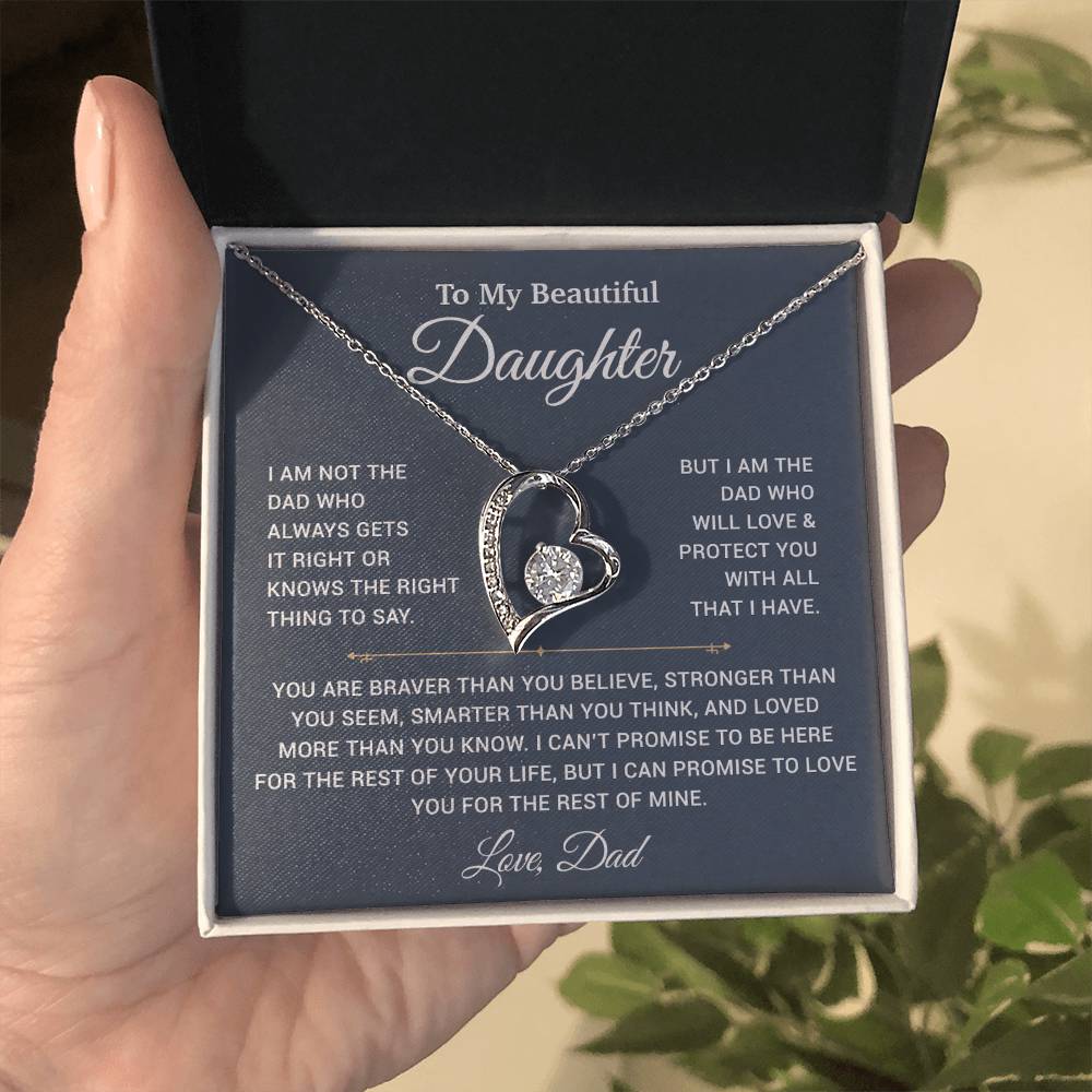 To My Daughter Necklace, Gift for Daughter from Dad, Father Daughter Necklace