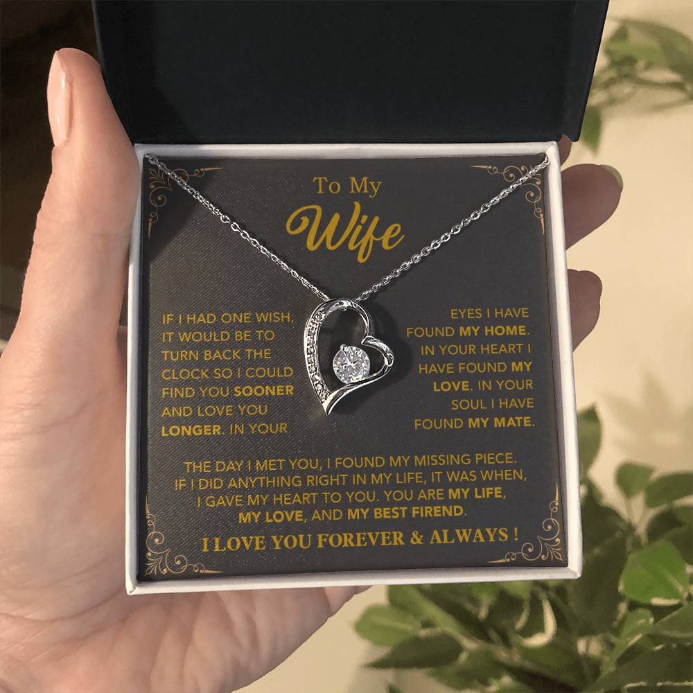 To My Wife Necklace, Gift For Wife, Anniversary Gift, Wife Birthday Gift For Her