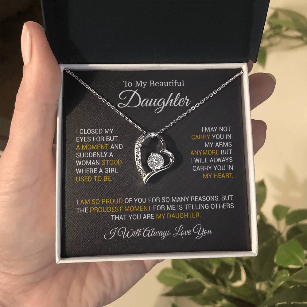 To My Daughter Necklace, Daughter Father Necklace, Daughter Gift From Dad 2_6_Black