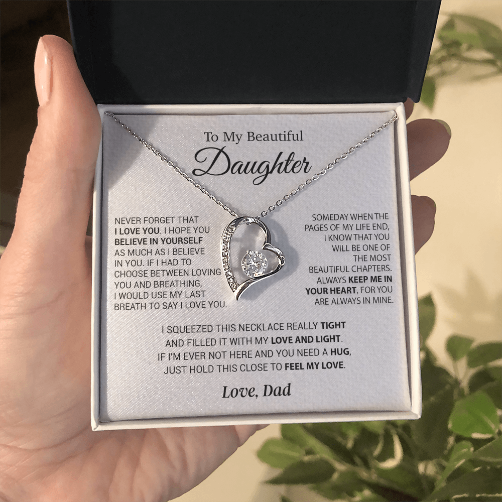 To My Daughter Necklace, Daughter Father Necklace, Daughter Gift From Dad 1_10