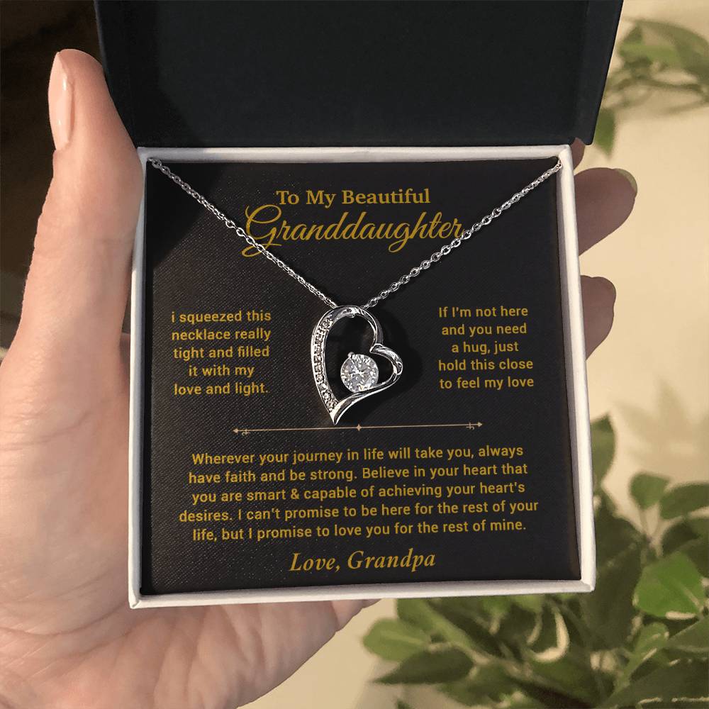 To My Granddaughter Necklace, Birthday Gift For Granddaughter, Birthday Gifts 11_6_Gold