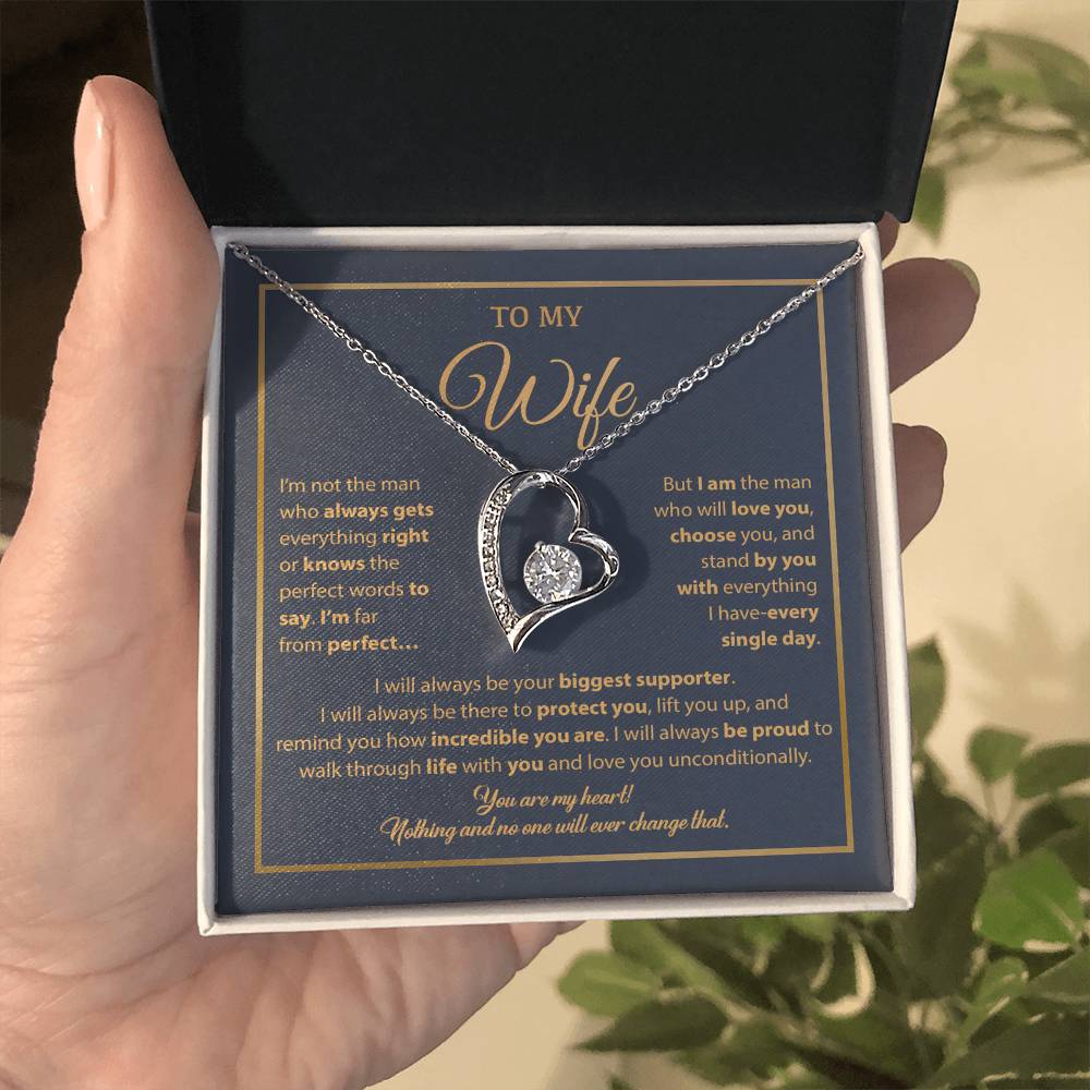 To My Wife Necklace, Gift For Wife, Anniversary Gift For Wife, Necklace For Wife 5_1_Blue