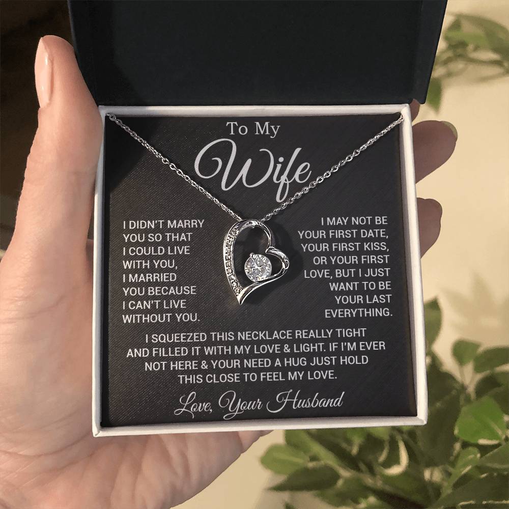 To My Wife Necklace, Gift For Wife, Anniversary Gift For Wife, Necklace For Wife 25_2_Black