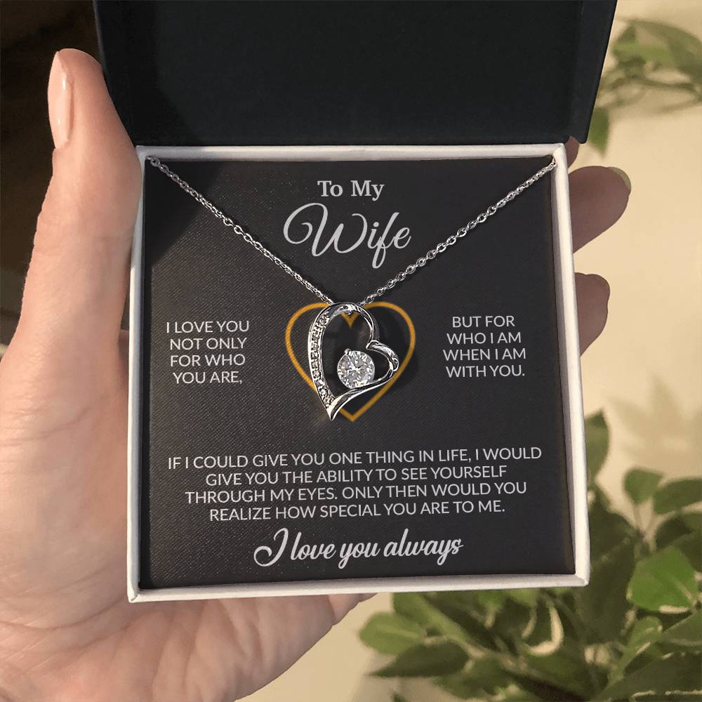 To My Wife Necklace, Gift For Wife, Anniversary Gift For Wife, Necklace For Wife 10_6_Black