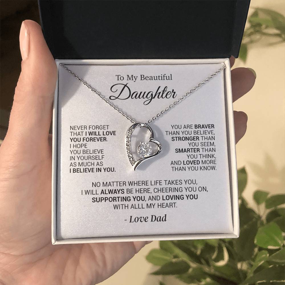 To My Daughter Necklace, Daughter Father Necklace, Daughter Gift From Dad 12_2