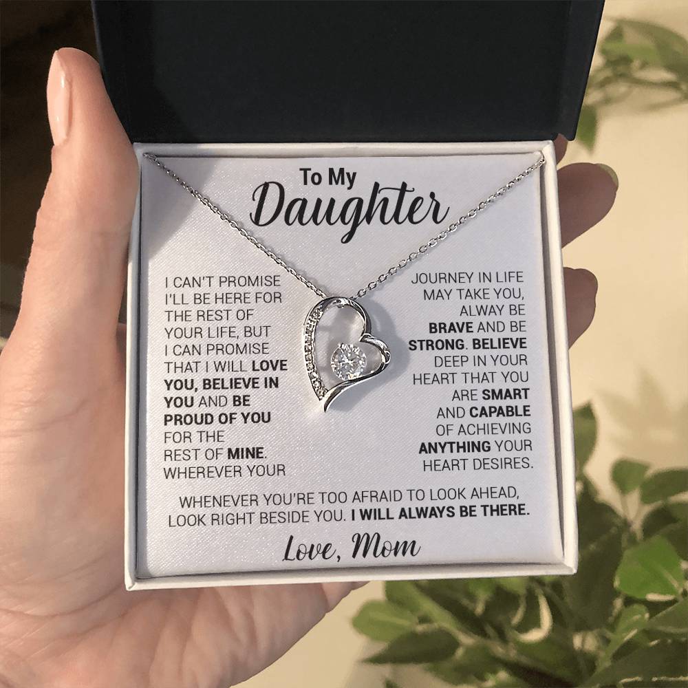 To My Daughter Necklace, Daughter Mother Necklace, Daughter Gift From Mom 21_8_White