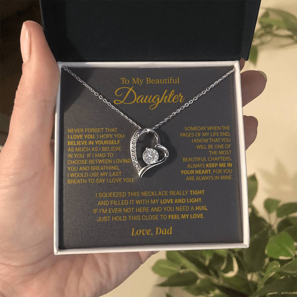 To My Daughter Necklace, Daughter Father Necklace, Daughter Gift From Dad 9_10