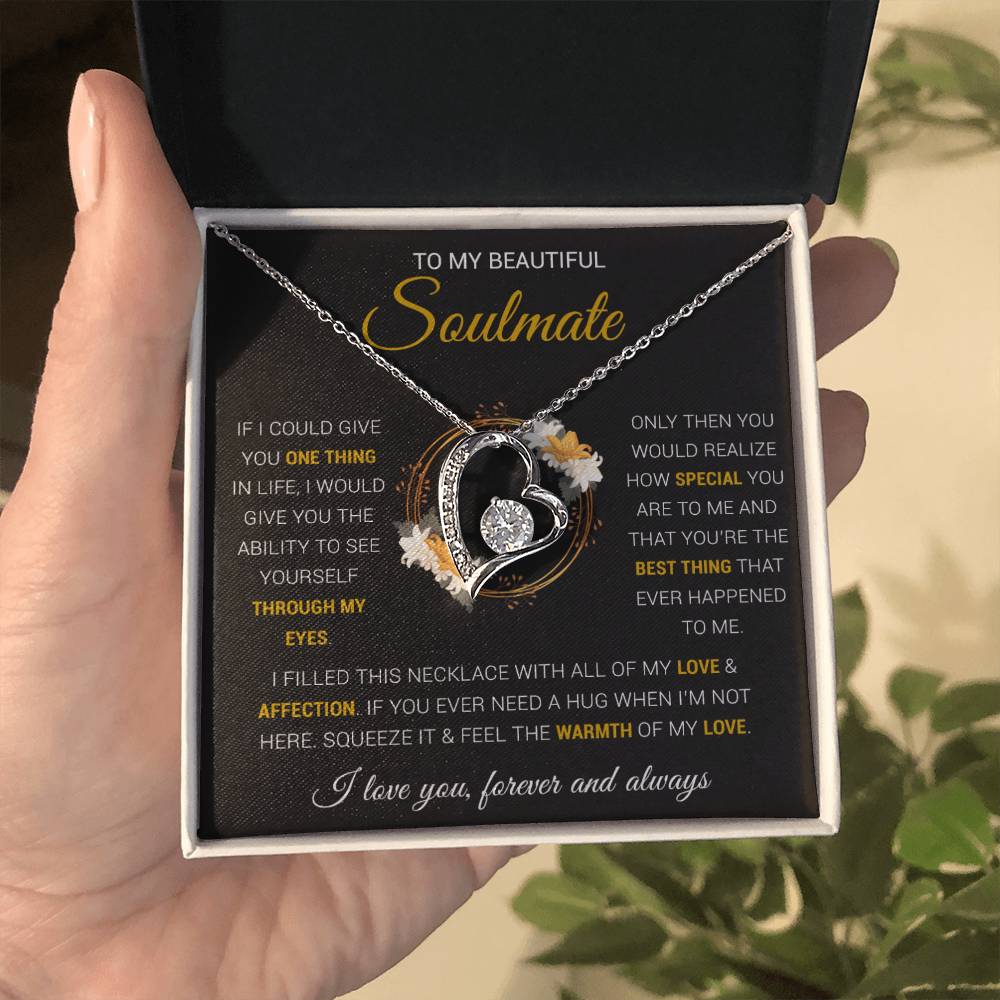 To My Soulmate Necklace Gift For Wife Girlfriend Birthday Anniversary Christmas