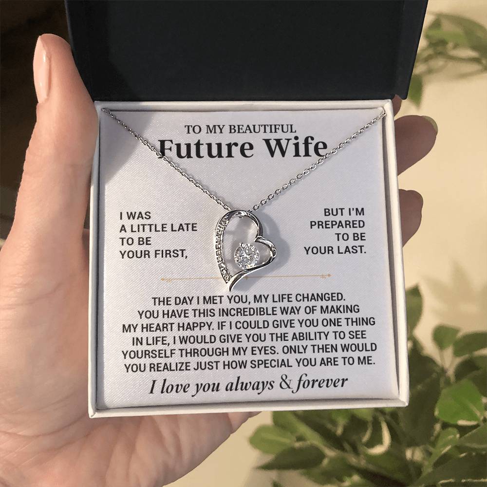 To My Beautiful Future Wife Necklace, Anniversary Birthday Christmas Gift for Her