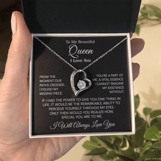 To My Queen Necklace, Anniversary Gift For Wife, Girlfriend Necklace, Birthday Gift For Wife 23_11