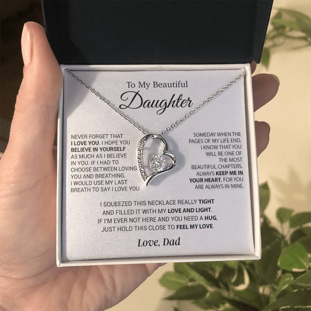 To My Daughter Necklace, Daughter Father Necklace, Daughter Gift From Dad 6_9 New