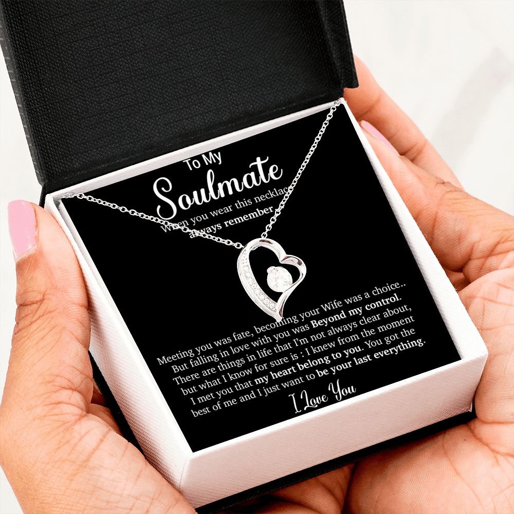 To My Soulmate Necklace, Anniversary Gift, Sentimental Gift, Soulmate Jewelry, Valentine's Day Gift