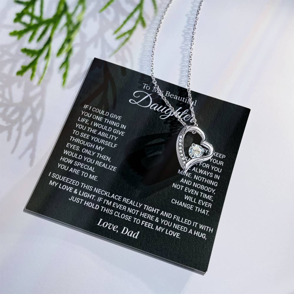 To My Daughter Necklace, Daughter Father Necklace, Daughter Gift From Dad 24_11_Black