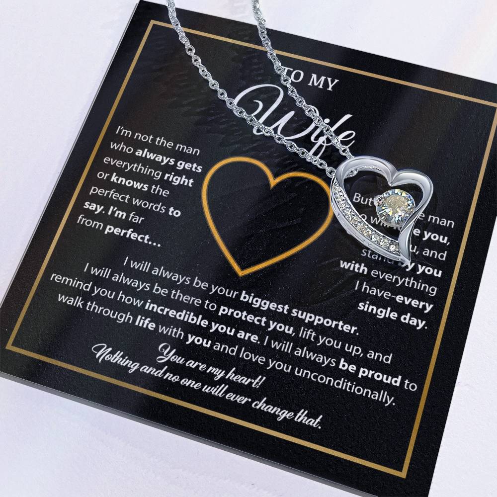To My Wife Necklace, Gift For Wife, Anniversary Gift For Wife, Necklace For Wife 29_1_Black