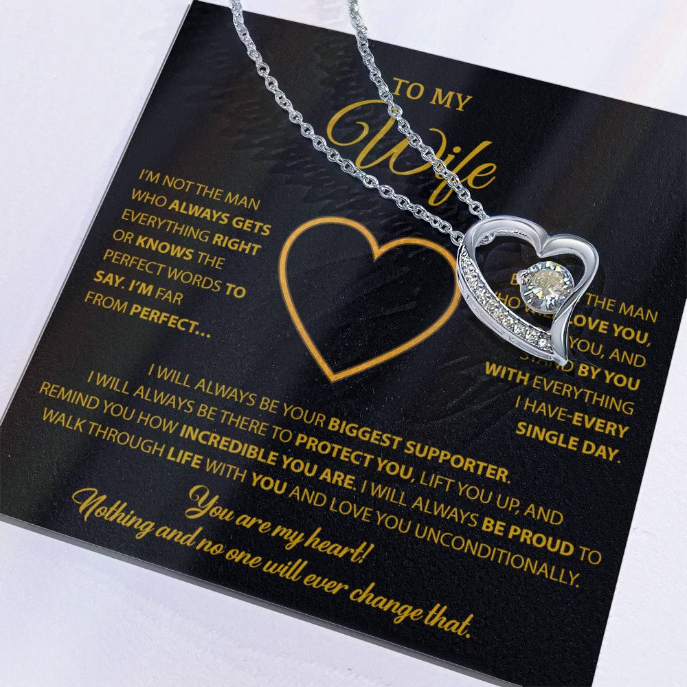To My Wife Necklace, Gift For Wife, Anniversary Gift For Wife, Necklace For Wife 14_1_Gold