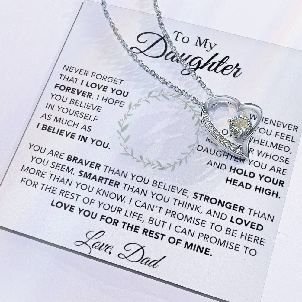 To My Daughter Necklace, Gift for Daughter from Dad, Father Daughter Necklace 27_11